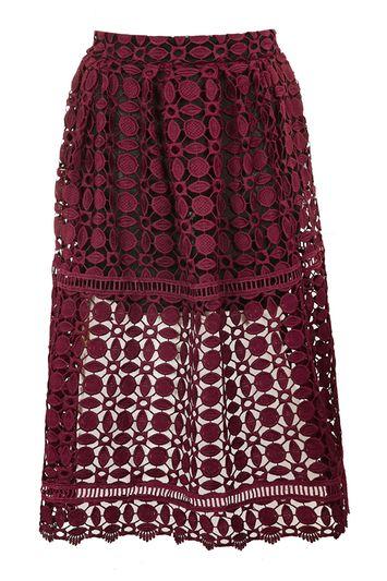 Topshop Geo Lace Prom Skirt