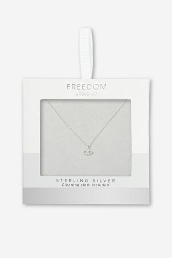 Topshop Sterling Silver Eye Ditsy Necklace