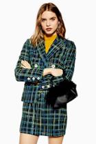 Topshop Boucle Checked Jacket
