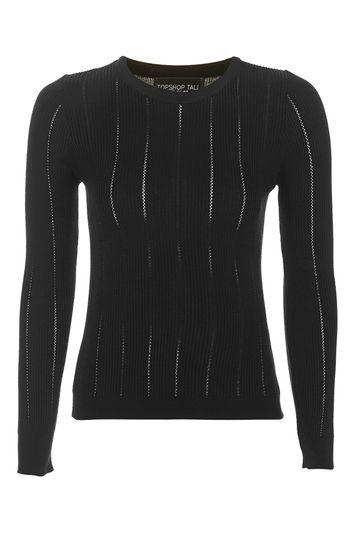 Topshop Tall Long Sleeve Knitted Top