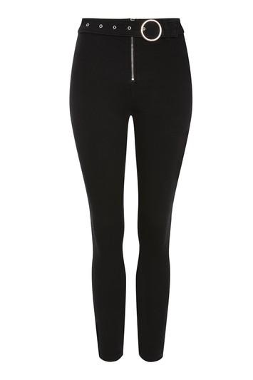 Topshop Moto Belted Black Joni Jeans