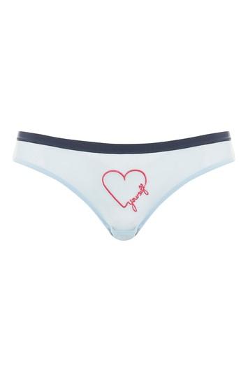 Topshop 'love Yourself' Mesh Mini Knickers