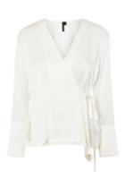 Topshop *wide Sleeve Wrap Blouse By Boutique