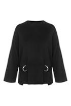 Topshop Wide Sleeve Double D-ring Jumper