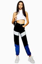 Topshop Black Panelling Biker Mom Jeans