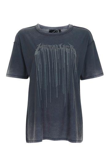 Topshop Embroidered Metallica T-shirt By And Finally Premium