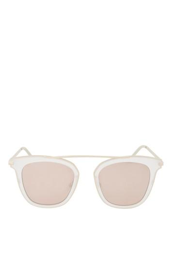 Topshop Webb Brow Bar Square Sunglasses