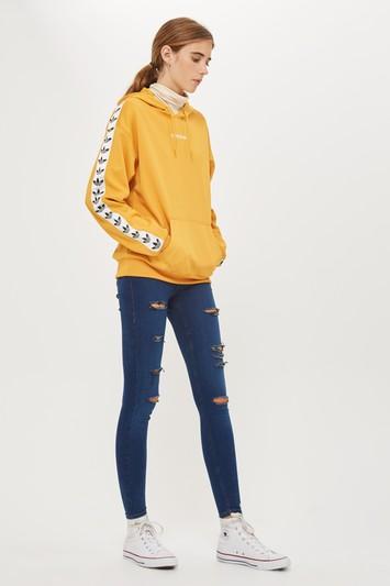 Topshop Rich Blue Super Ripped Joni Jeans