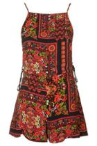 Topshop Scarf Print Tie-side Romper