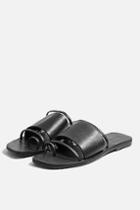 Topshop Fortune Black Flat Sandals