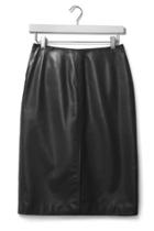 Topshop Midi Leather Split Skirt By Boutique