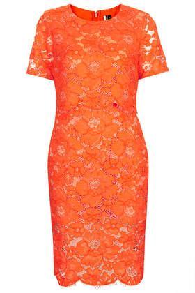 Topshop Premium Lace Pencil Dress