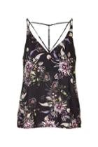 Topshop Printed Strappy Plunge Cami