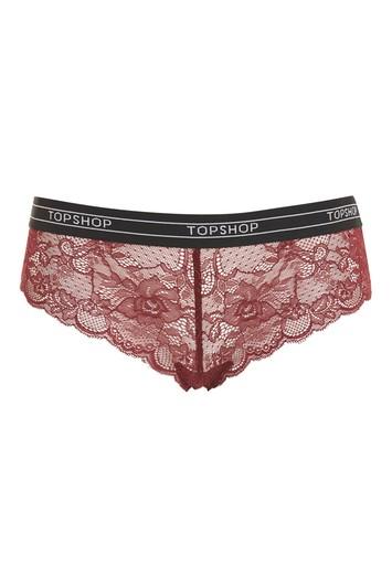 Topshop Branded Lace French Knickers