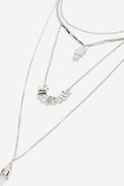 Topshop *shard Multi-row Necklace