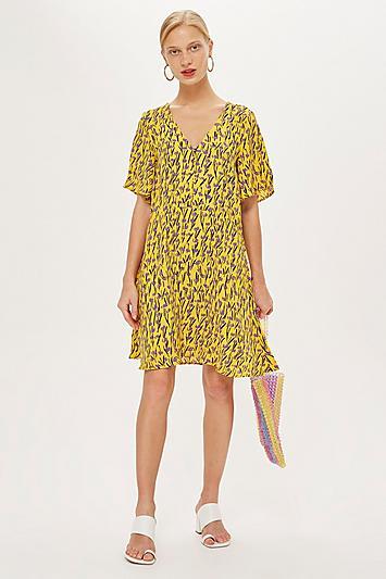 Topshop Printed Tea Dress By Yas