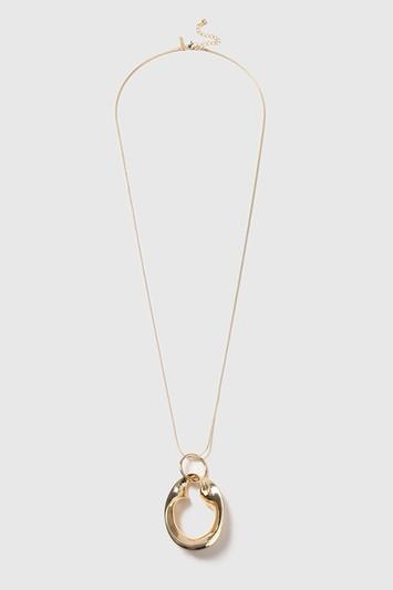 Topshop Twisted Hoop Necklace