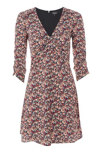 Topshop Tall Peach Pop Tea Dress