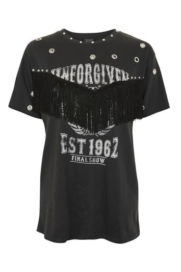 Topshop Unforgiven Studded Motif T-shirt