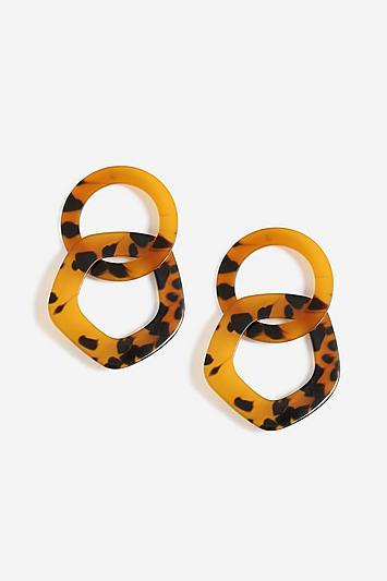 Topshop Large Double Link Resin Earrings