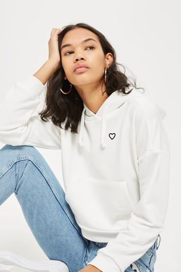 Topshop Heart Outline Hoodies