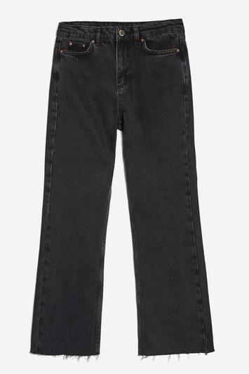 Topshop *raw Hem Kick Flare Jeans By Boutique