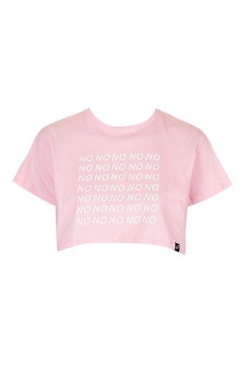Topshop *no No No Loose Fit Cropped Tee By Illustrated People
