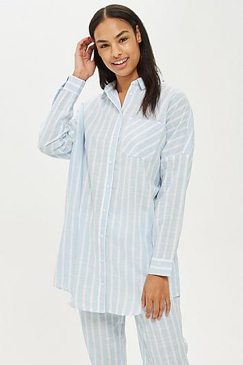 Topshop Wide Striped Sleep Shirt