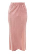 Topshop Mermaid Plisse Midi Skirt