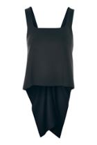 Topshop Eyelet Scuba Fishtail Top