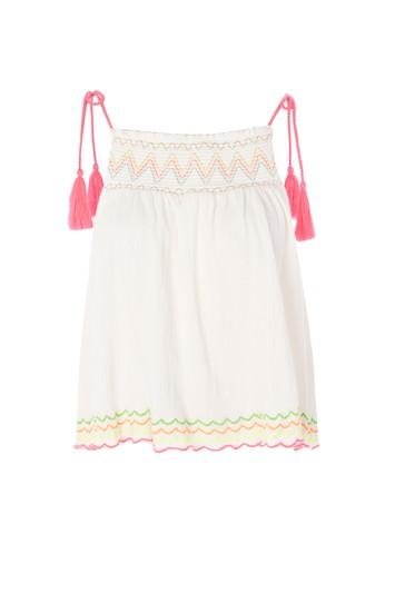 Topshop Fluro Stitch Shirred Camisole Top