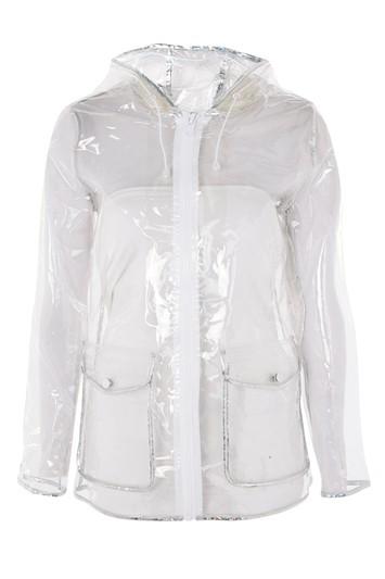 Topshop Transparent Raincoat Mac