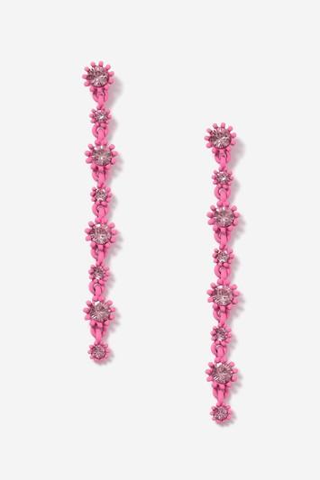 Topshop Pink Rhinestone Drop Earrings