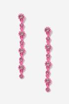 Topshop Pink Rhinestone Drop Earrings