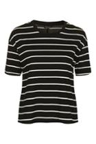 Topshop Striped Tie Back T-shirt