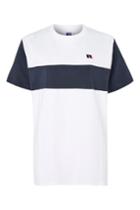 Topshop Colour Block Logo T-shirt By Russell Athletic
