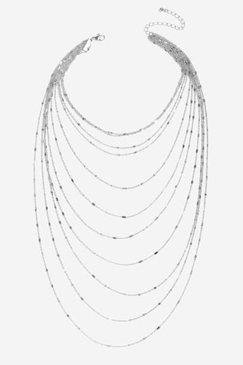 Topshop Multi Layered Chain Choker Necklace