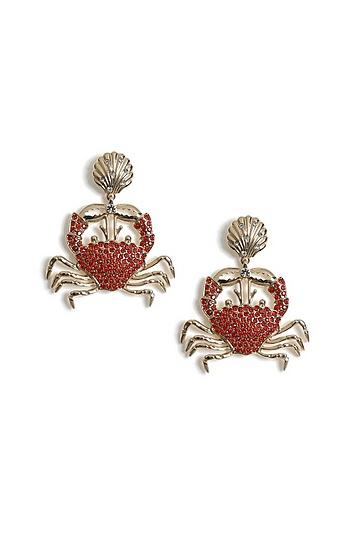 Topshop Pave Crab Earrings