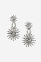 Topshop Double Star Rhinestone Earrings