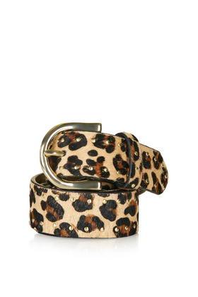 Topshop Leopard Print Stud Belt
