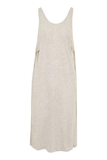 Topshop Ribbed Side Knot Midi Dress