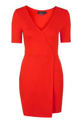Topshop Petite V-wrap Jersey Dress