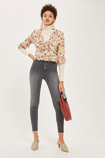 Topshop Grey Joni Jeans