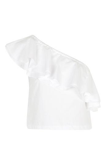 Topshop One Shoulder Bardot Blouse