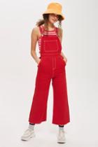 Topshop Denim Wide Leg All In One