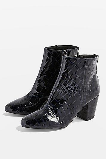 Topshop Brooklyn Crocodile Effect Boots