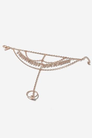 Topshop Leaf Drop Hand Chain