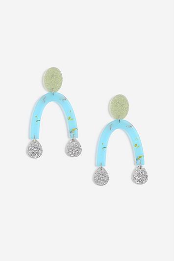 Topshop *glitter Resin Abstract Mobile Earrings