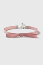 Topshop Pink Bow Choker Necklace