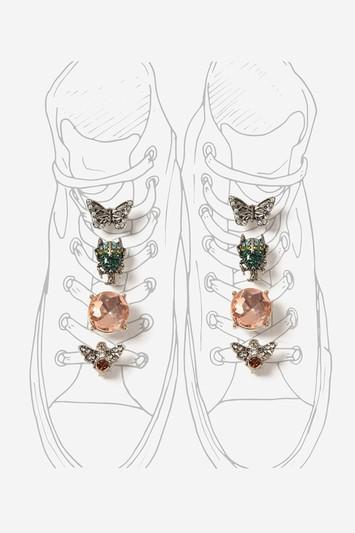 Topshop Pack Of 8 Bug Shoe Charms